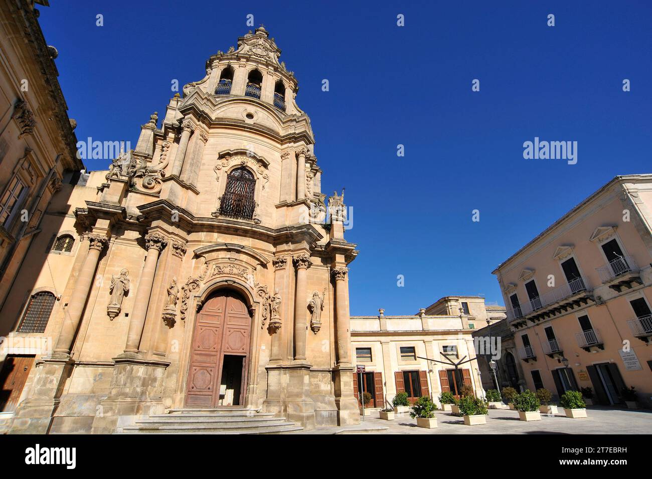 Ragusa. Ibla. Church of San Giuseppe. Sicily. Italy Stock Photo