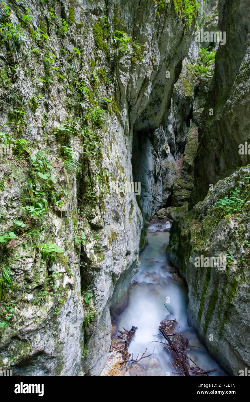 Tenna River. Gorges of Hell. Sibillini Mountains. Montefortino. Marche Stock Photo