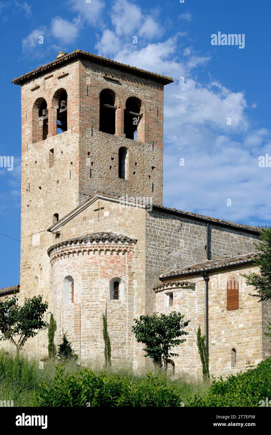 Loving It. Abbey of San Ruffino. Marche. Italy Stock Photo
