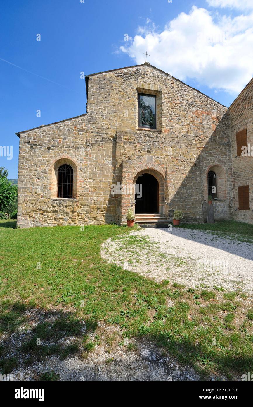 Loving It. Abbey of San Ruffino. Marche. Italy Stock Photo
