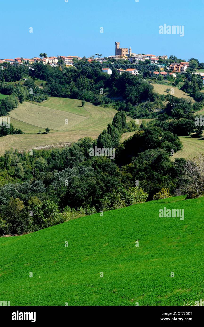 View of Tavoleto. Montefeltro. Marche Stock Photo