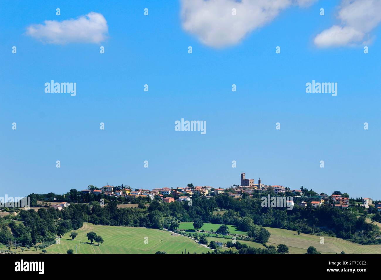 View of Tavoleto. Montefeltro. Marche Stock Photo