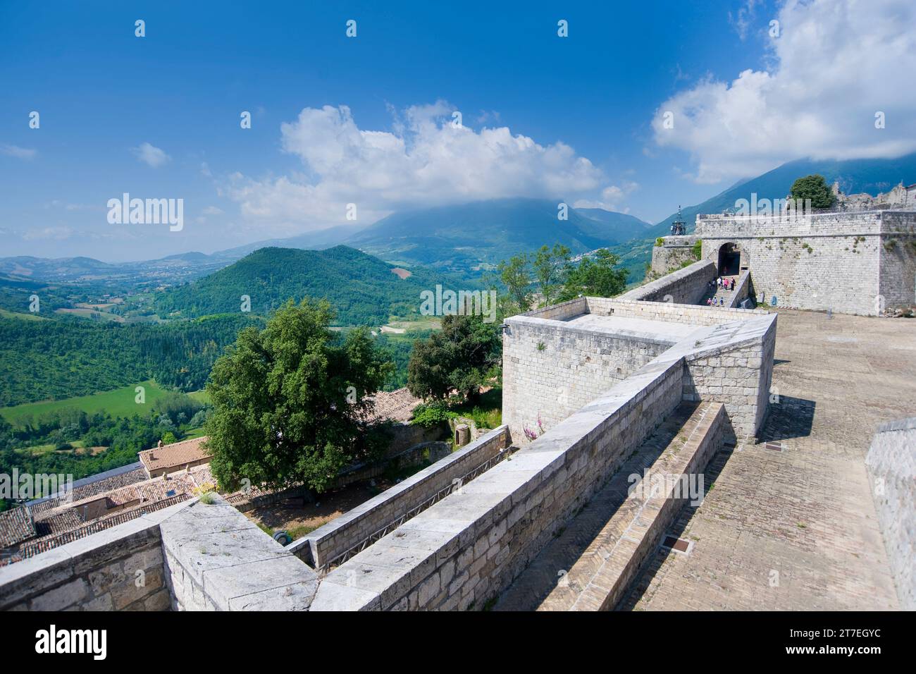 Entrance to the Fortress. Civitella Del Tronto. Abruzzo. Italy Stock Photo