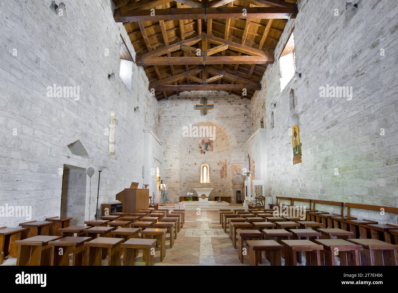 Valledacqua Monastery. Holy Water Baths. Marche. Italy Stock Photo