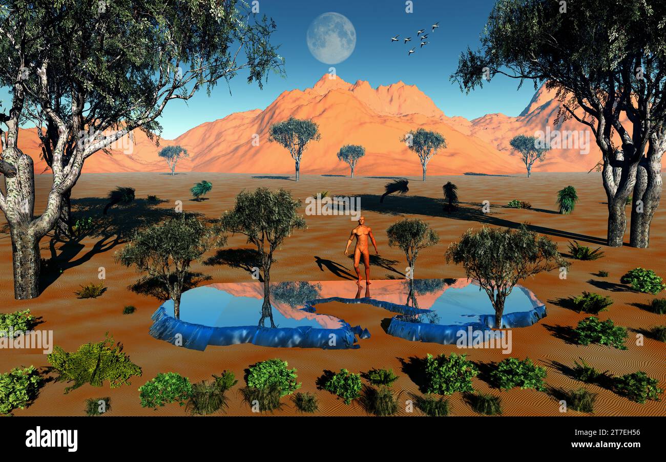 Keeper Of An Oasis Stock Photo - Alamy