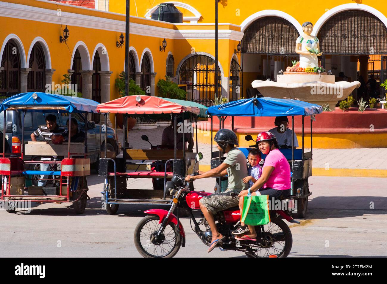 Small town of Espita, Yucatan, Mexico Stock Photo