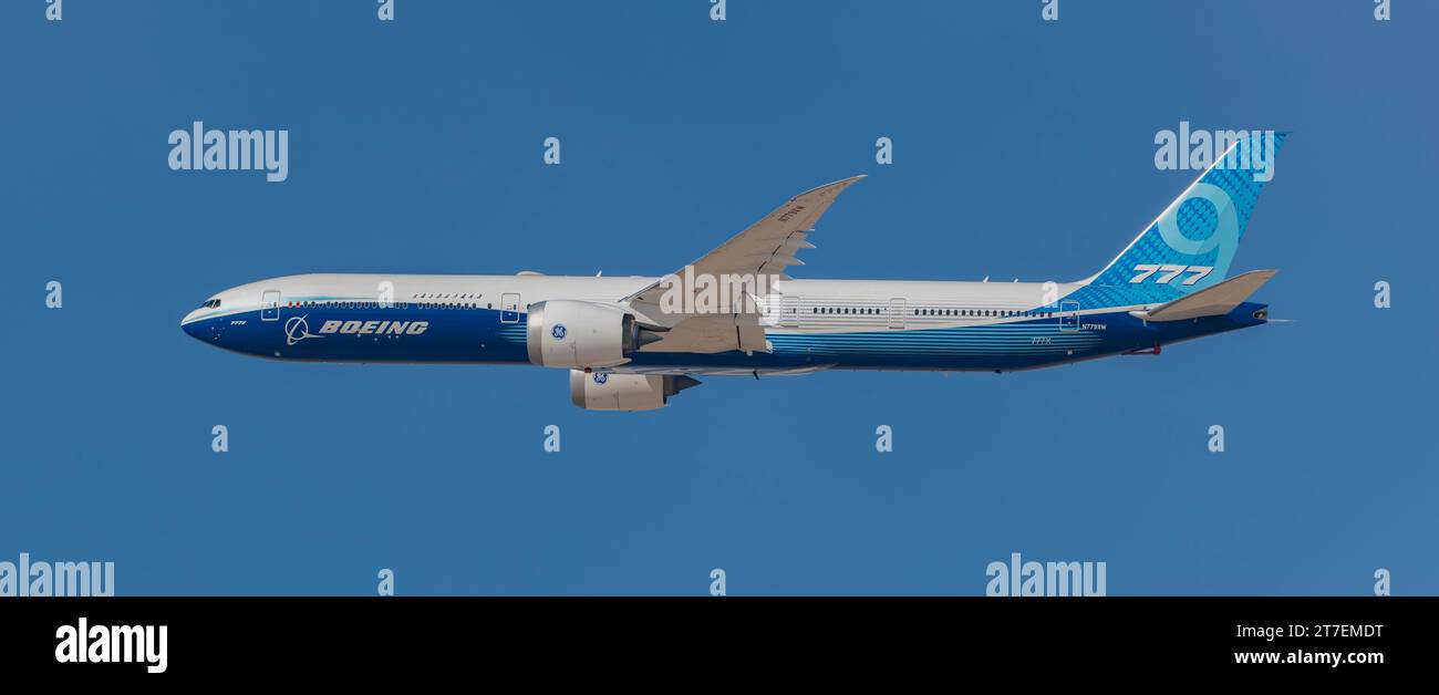 Boeing 777X at Dubai Air Show 2023 in Dubai, UAE Stock Photo - Alamy