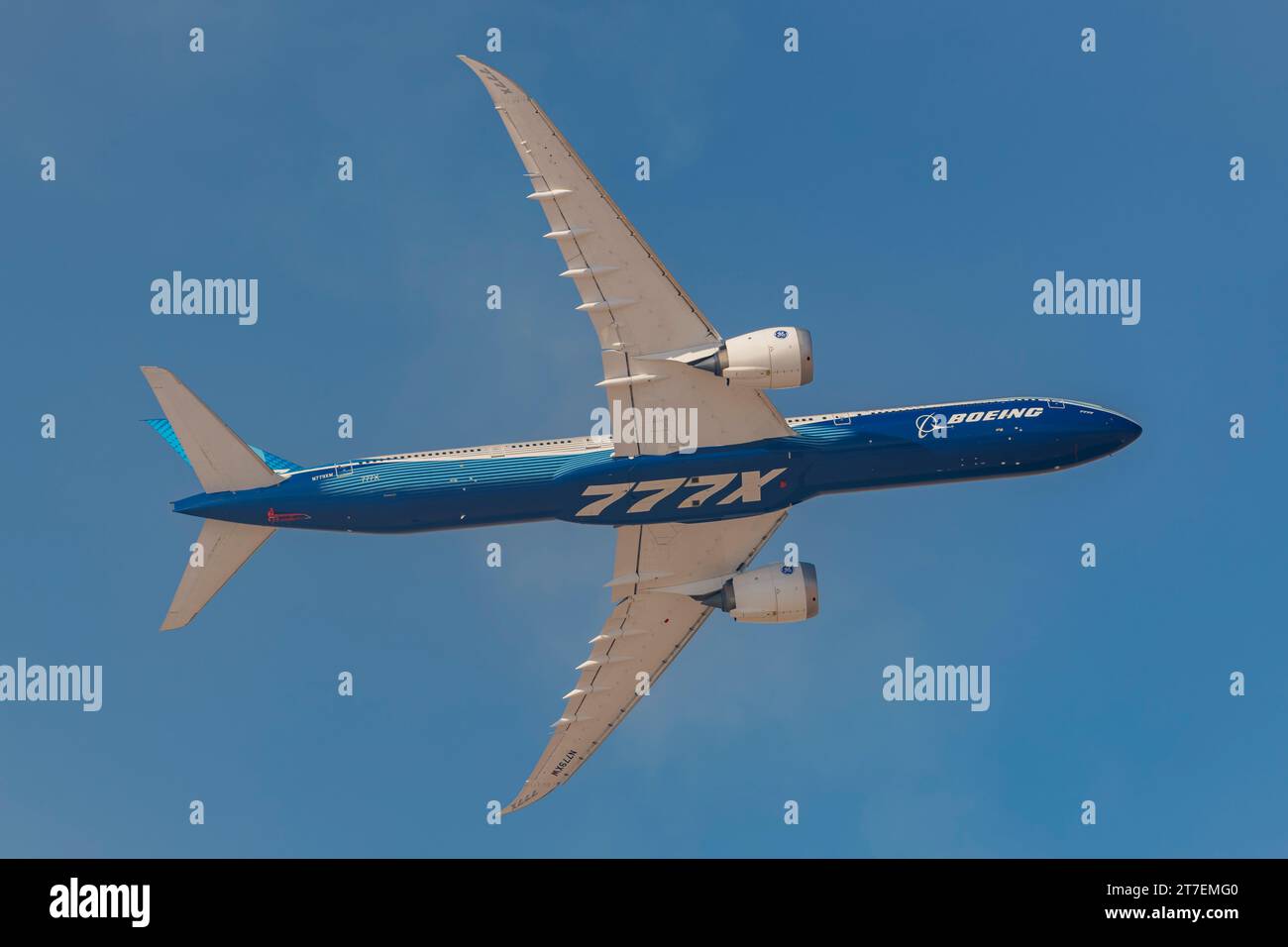 Boeing 777X at Dubai Air Show 2023 in Dubai, UAE Stock Photo - Alamy