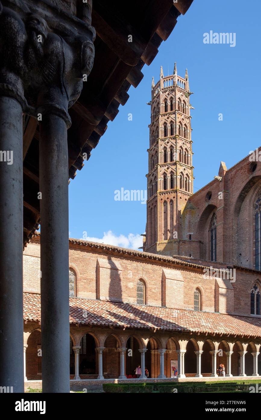 Cloisters of the Church of the Jacobins, Toulouse, Languedoc, France Stock Photo