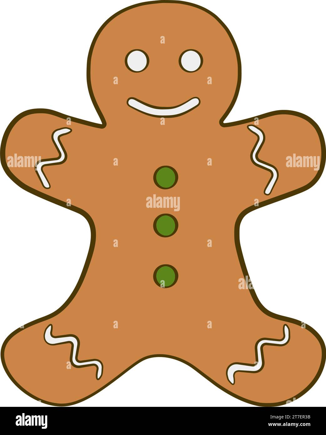 Gingerbread man. Cartoon Stock Vector