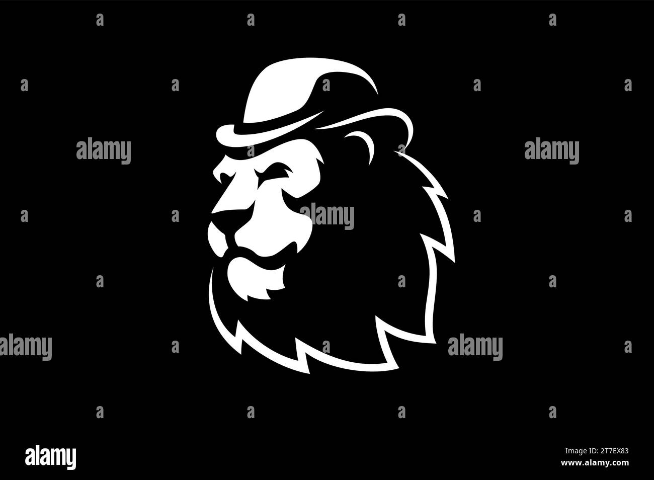 Lion with hat hi-res stock photography and images - Alamy