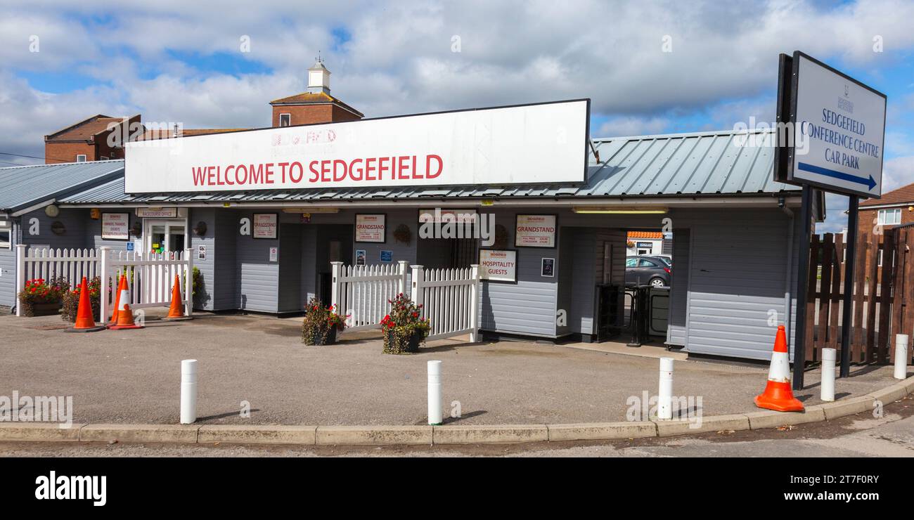 Entrance to Sedgefield Racecourse,Sedgefield,Stockton on Tees,England,UK Stock Photo
