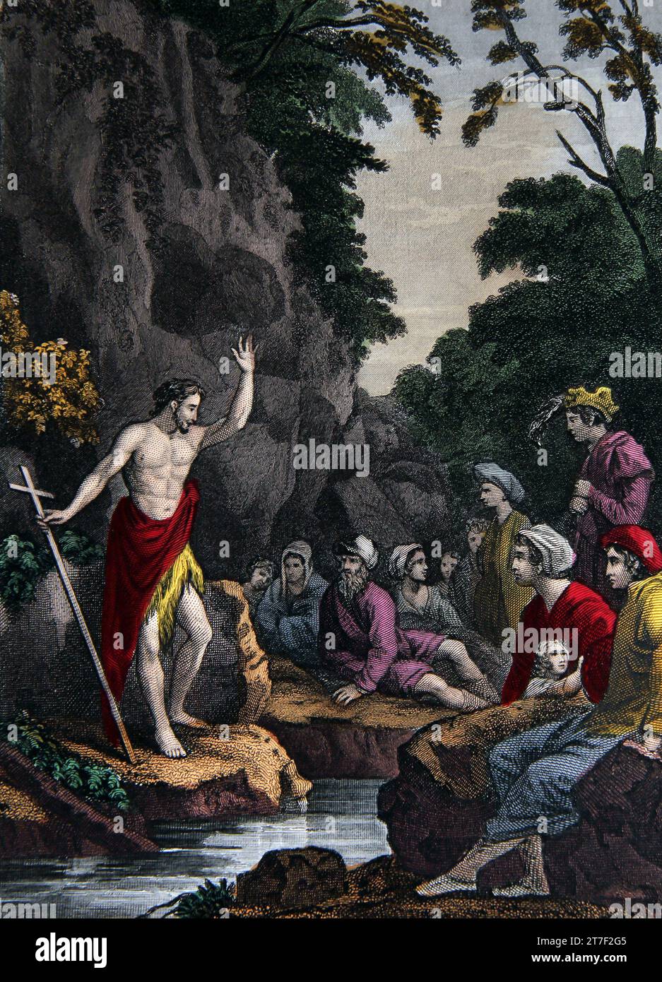 Illustration of Saint John the Baptist Preaching in the Wilderness from