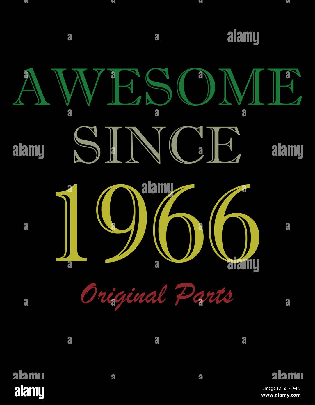 Legend Since 1966. Ready to print birthday vector. Legends were born