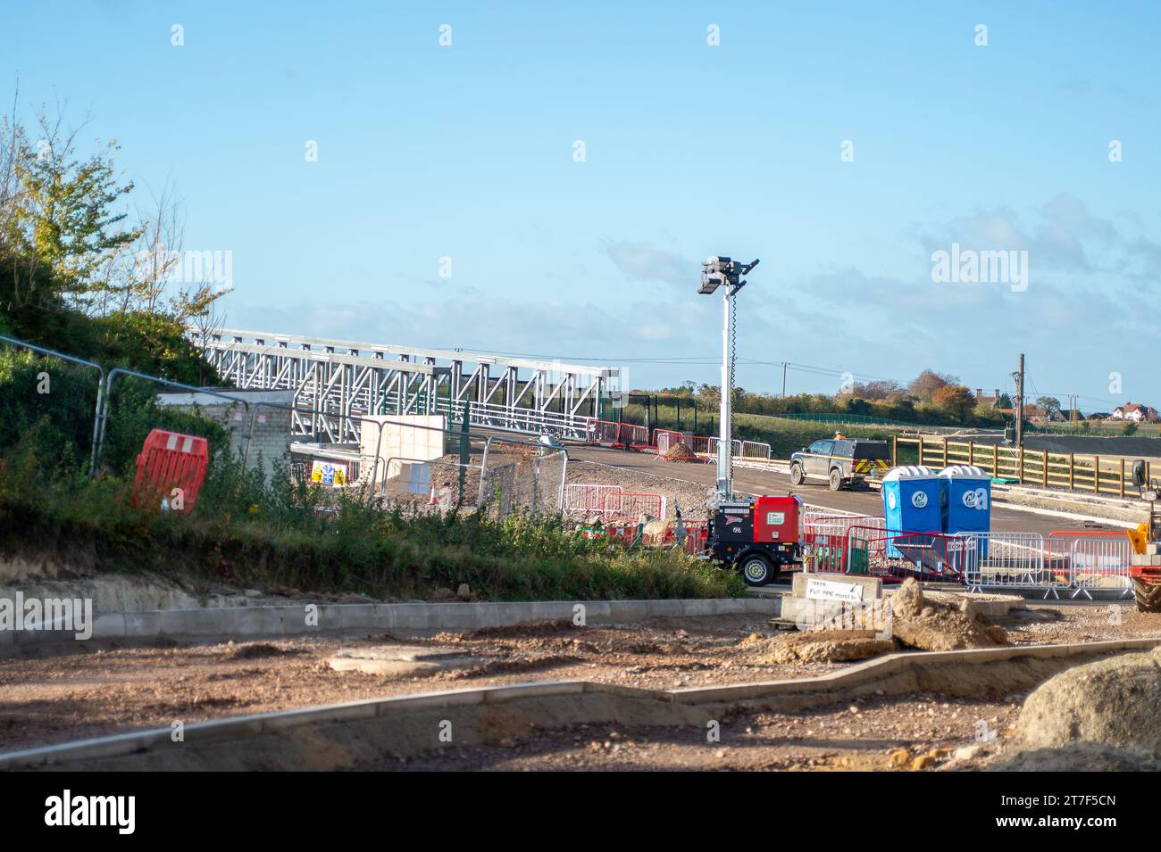 Wendover, UK. 15th November, 2023. HS2 works in Wendover