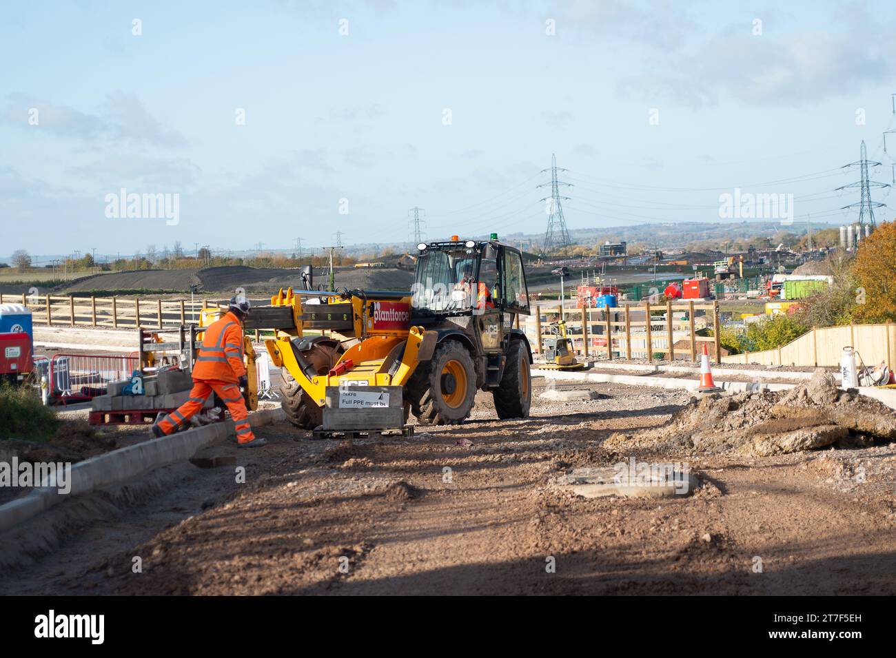 Wendover, UK. 15th November, 2023. HS2 works in Wendover