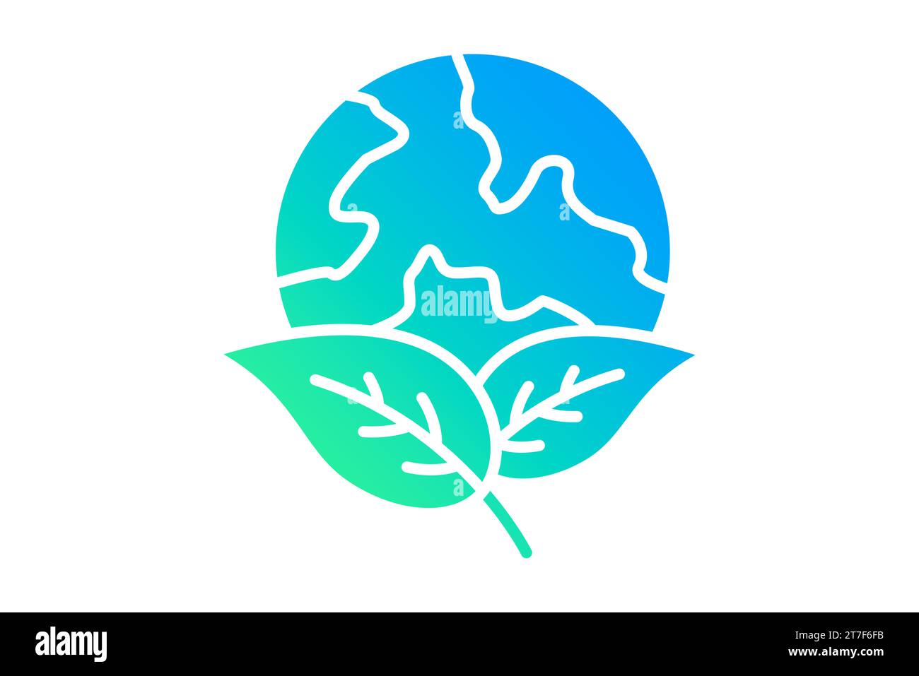 Green Eco Earth, Isolated On White Background Stock Photo - Alamy