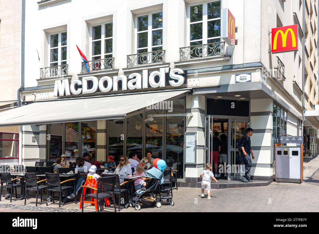 McDonald's fast food restaurant, Rue de la Poste, Ville Haute, City of Luxembourg, Luxembourg Stock Photo