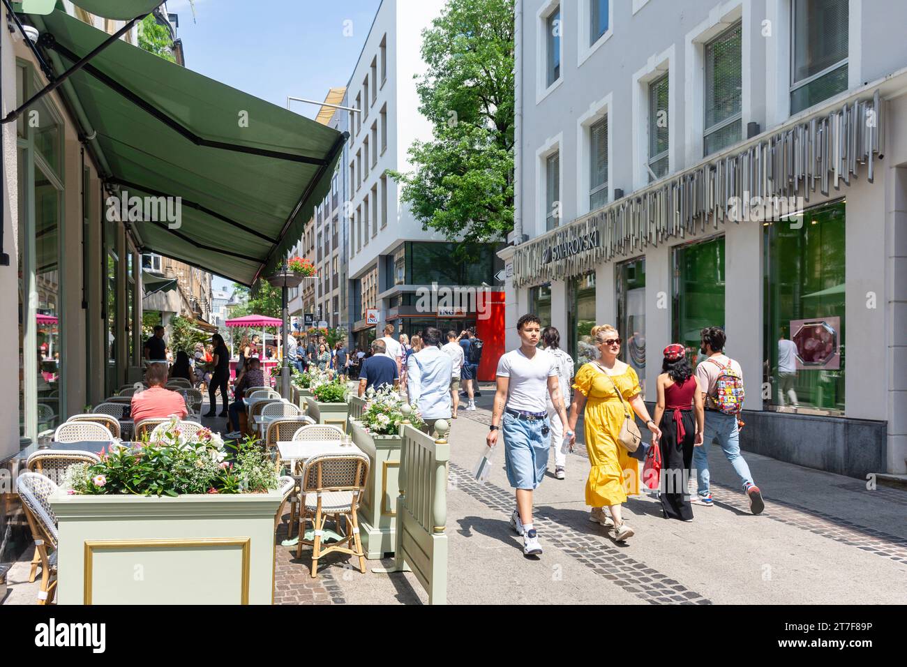 La Maison Ladurée cafe, Rue des Capucins, Ville Haute, City of Luxembourg, Luxembourg Stock Photo