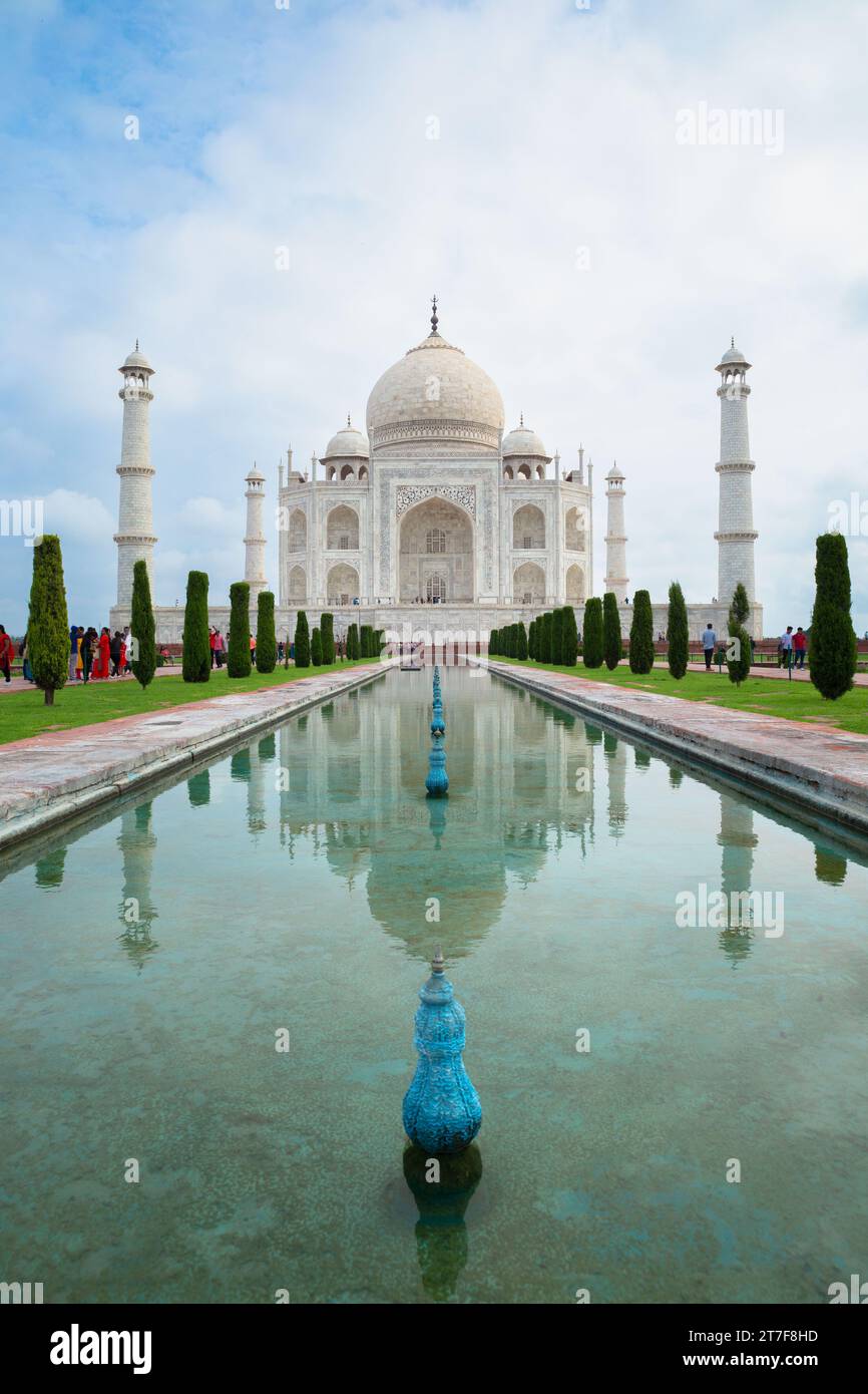 Landmark of India Taj Mahal in Agra Stock Photo