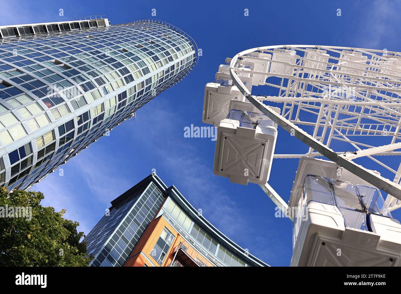 Gunwharf Quays in Portsmouth on a sunny day Stock Photo
