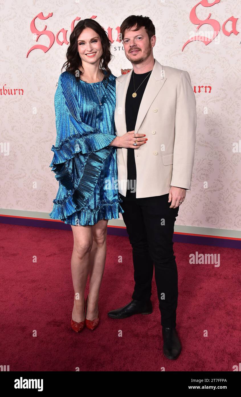 Los Angeles, USA. 14th Nov, 2023. Sophie Ellis-Bextor and Richard Jones arriving to the Los Angeles premiere of ‘Saltburn held at the Ace Theatre Downtown LA on November 14, 2023 in Los Angeles, Ca. © Lisa OConnor/AFF-USA.com Credit: AFF/Alamy Live News Stock Photo