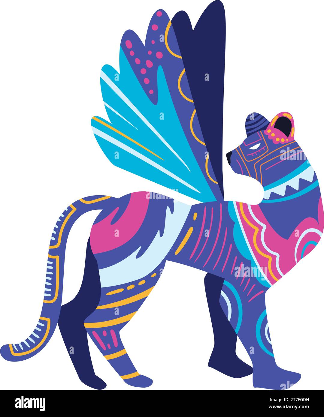 alebrije mexico cat Stock Vector Image & Art - Alamy