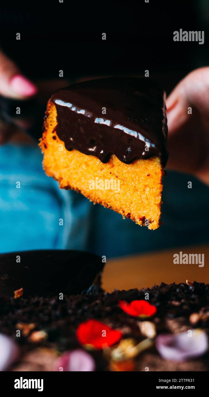 Torta con chocolate Stock Photo