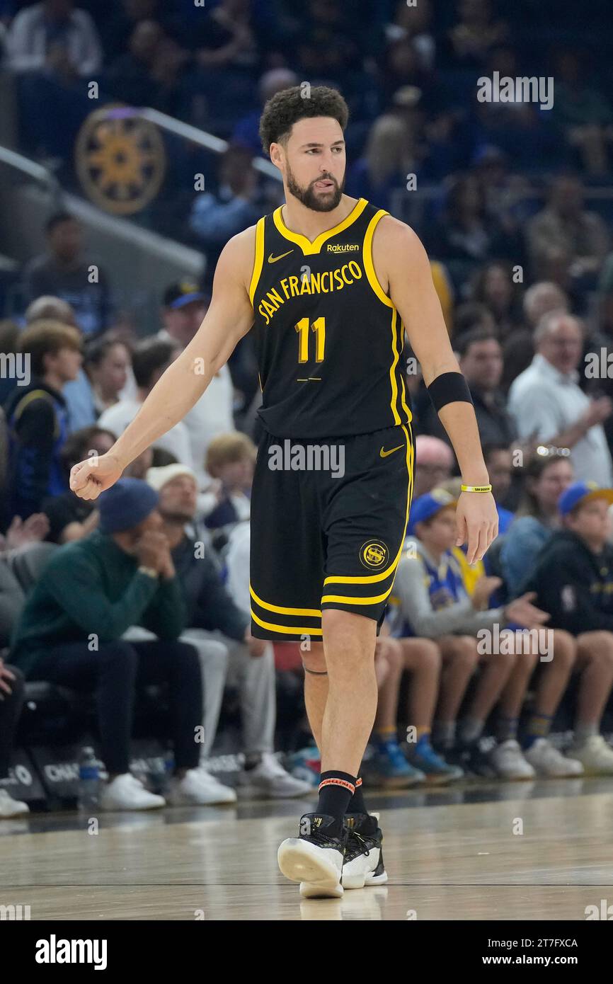 Golden State Warriors Guard Klay Thompson (11) During An Nba Basketball 