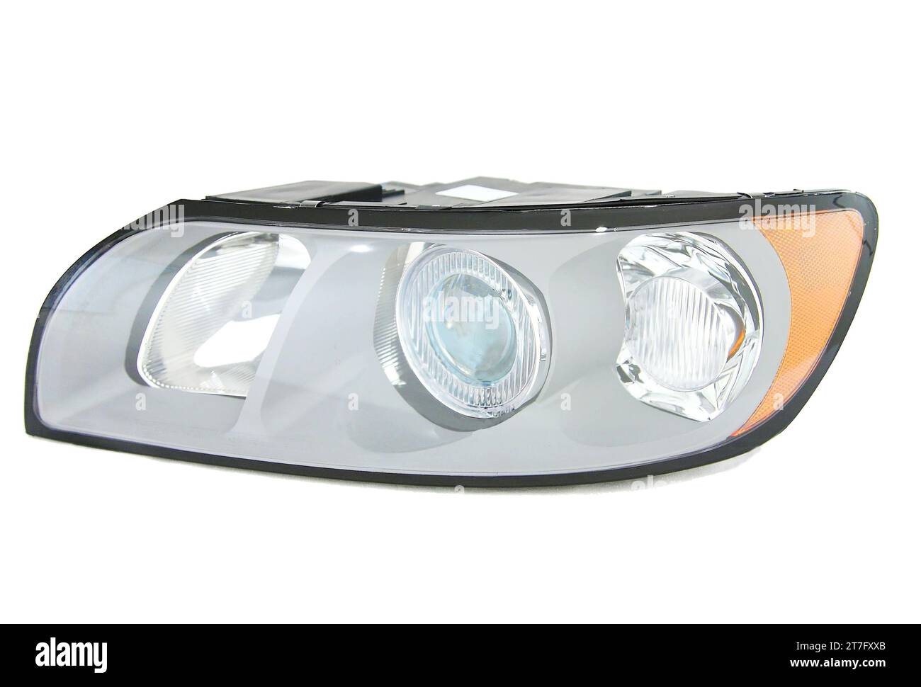replacement car headlamp unit against a pure white background Stock