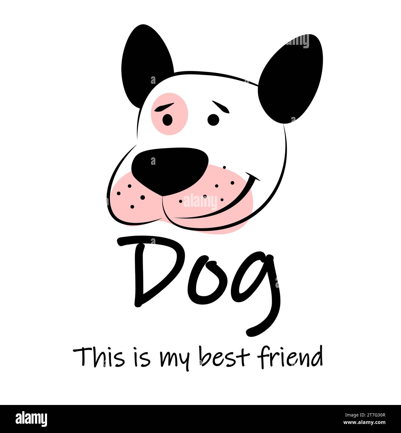 Dog in doodle style on white background Stock Vector Image & Art - Alamy