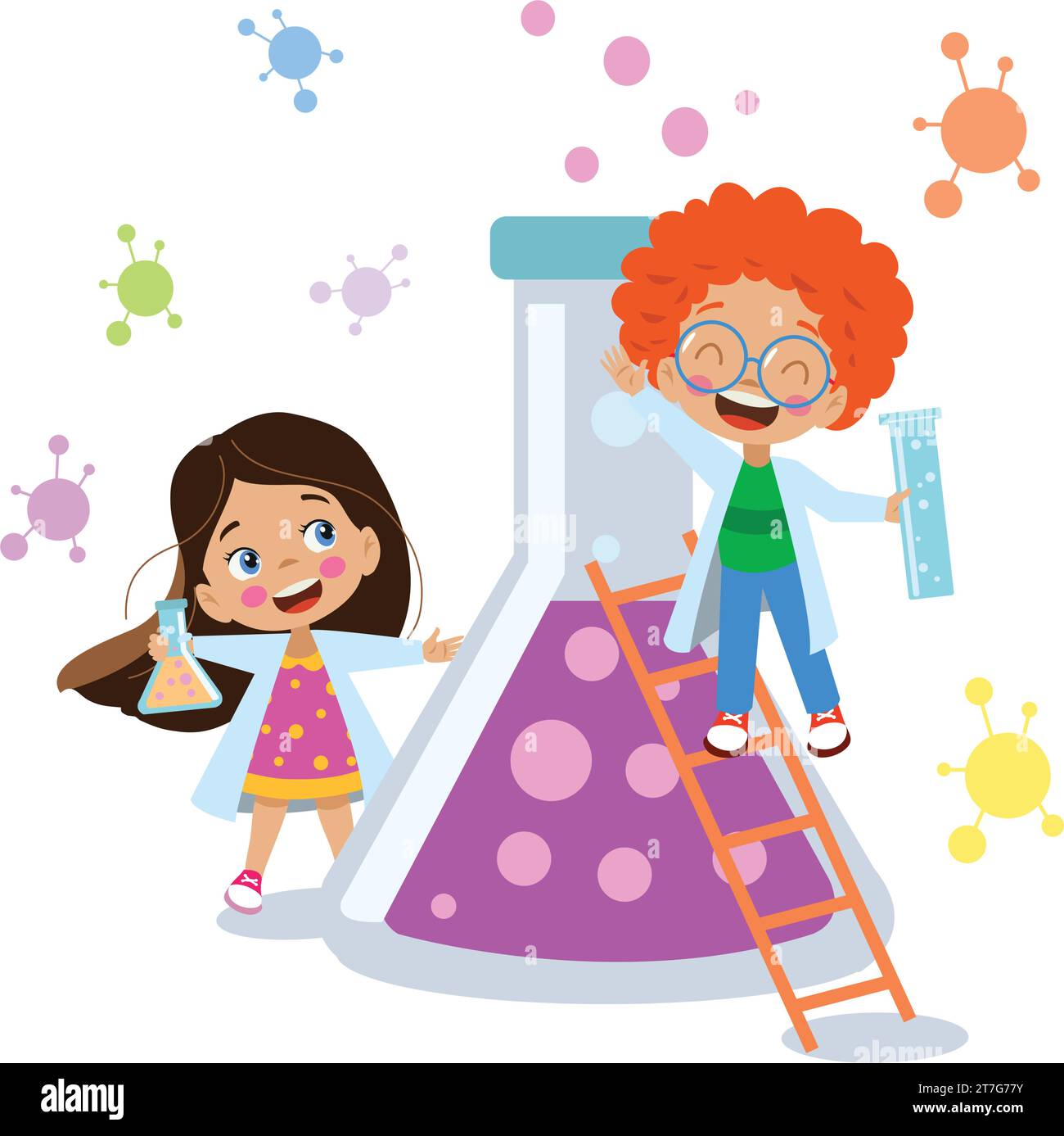 cute students experimenting in lab Stock Vector Image & Art - Alamy