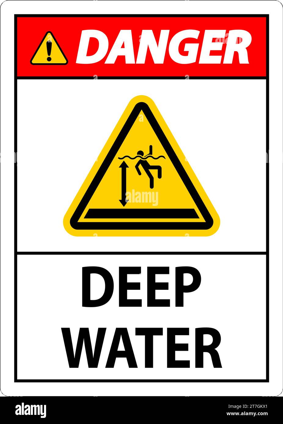 Danger Sign Deep Water Stock Vector Image & Art Alamy