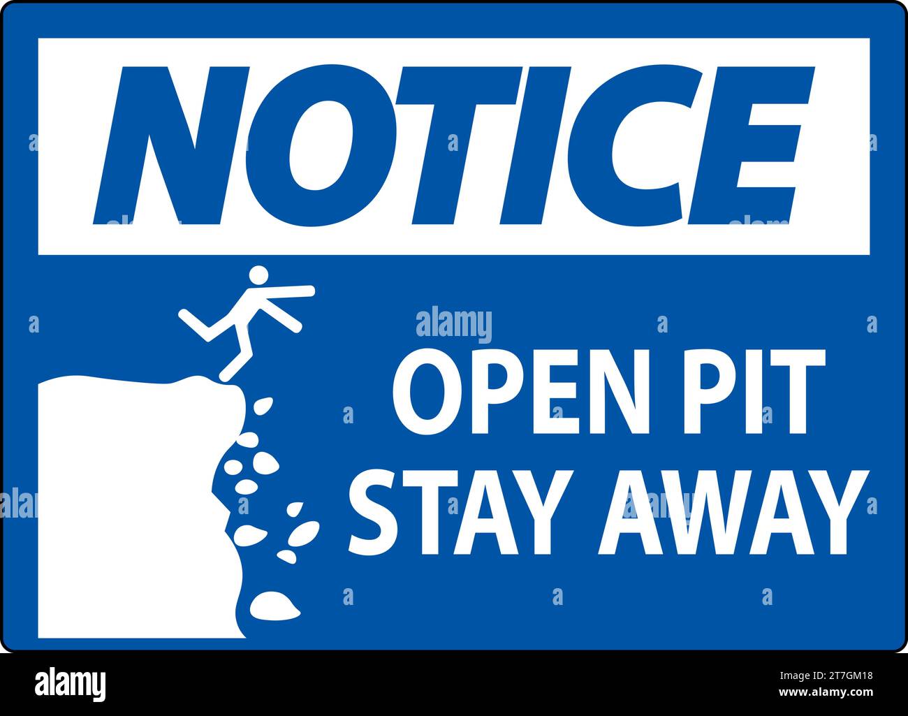 Notice Sign Open Pit, Stay Away Stock Vector Image & Art Alamy