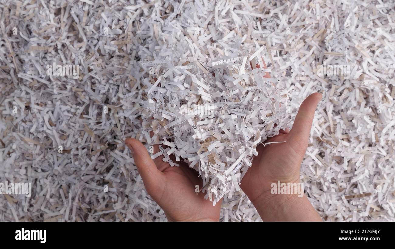 Shredded documents. Waste Reduction and Recycling. Animal bedding