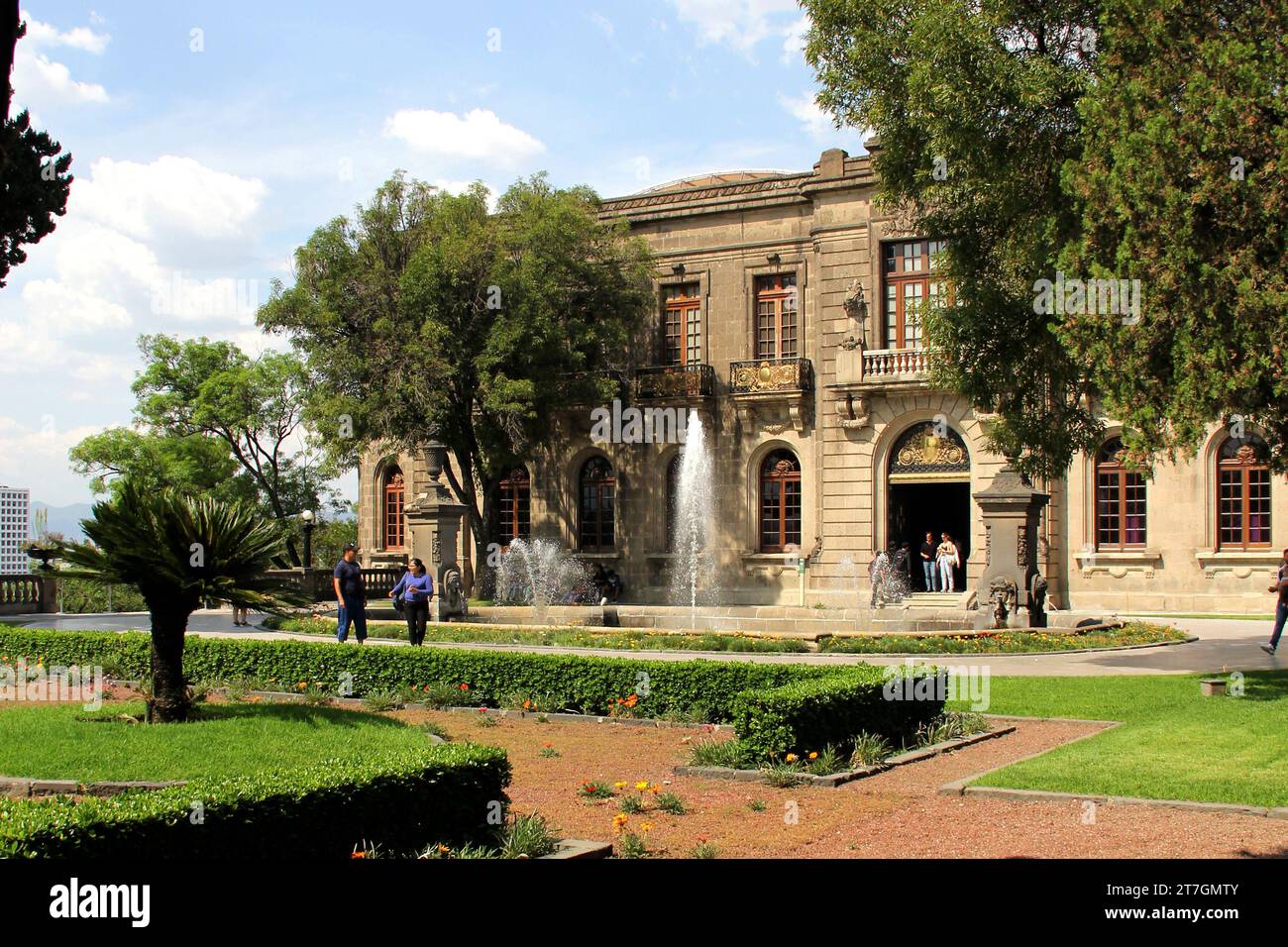 Mexico City, Mexico - August 9, 2023: The National History Museum in Chapultepec Castle has been a military college, imperial residence Stock Photo
