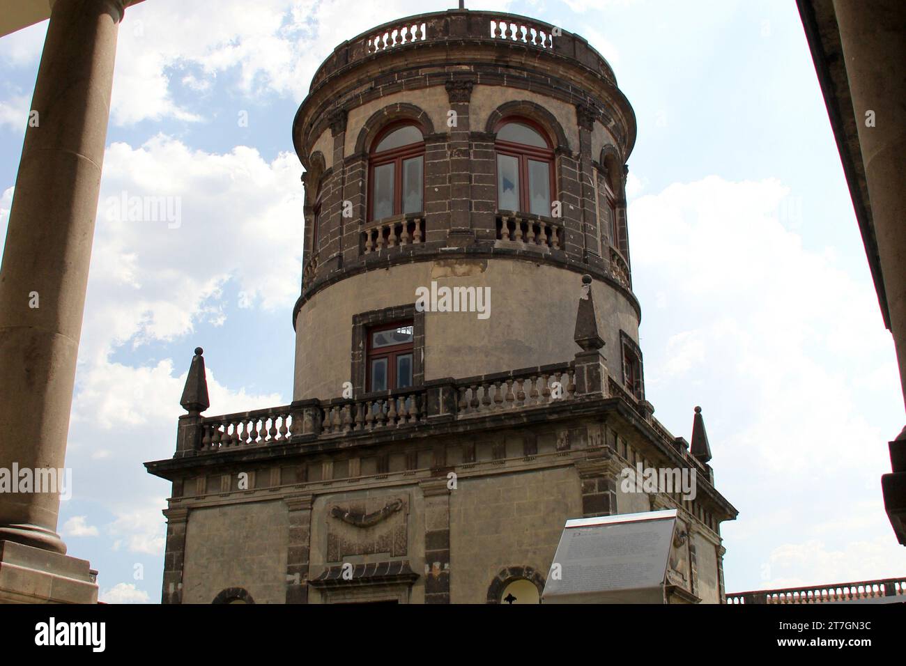 Mexico City, Mexico - August 9, 2023: The National History Museum in Chapultepec Castle has been a military college, imperial residence Stock Photo