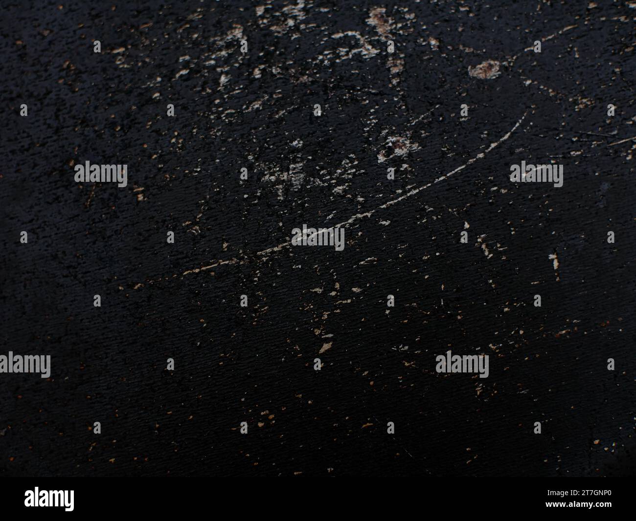 scratched black wall texture, black grunge background. Stock Photo