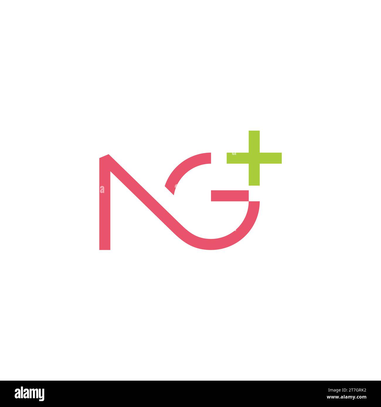 letter ng simple plus symbol logo vector Stock Vector Image & Art - Alamy