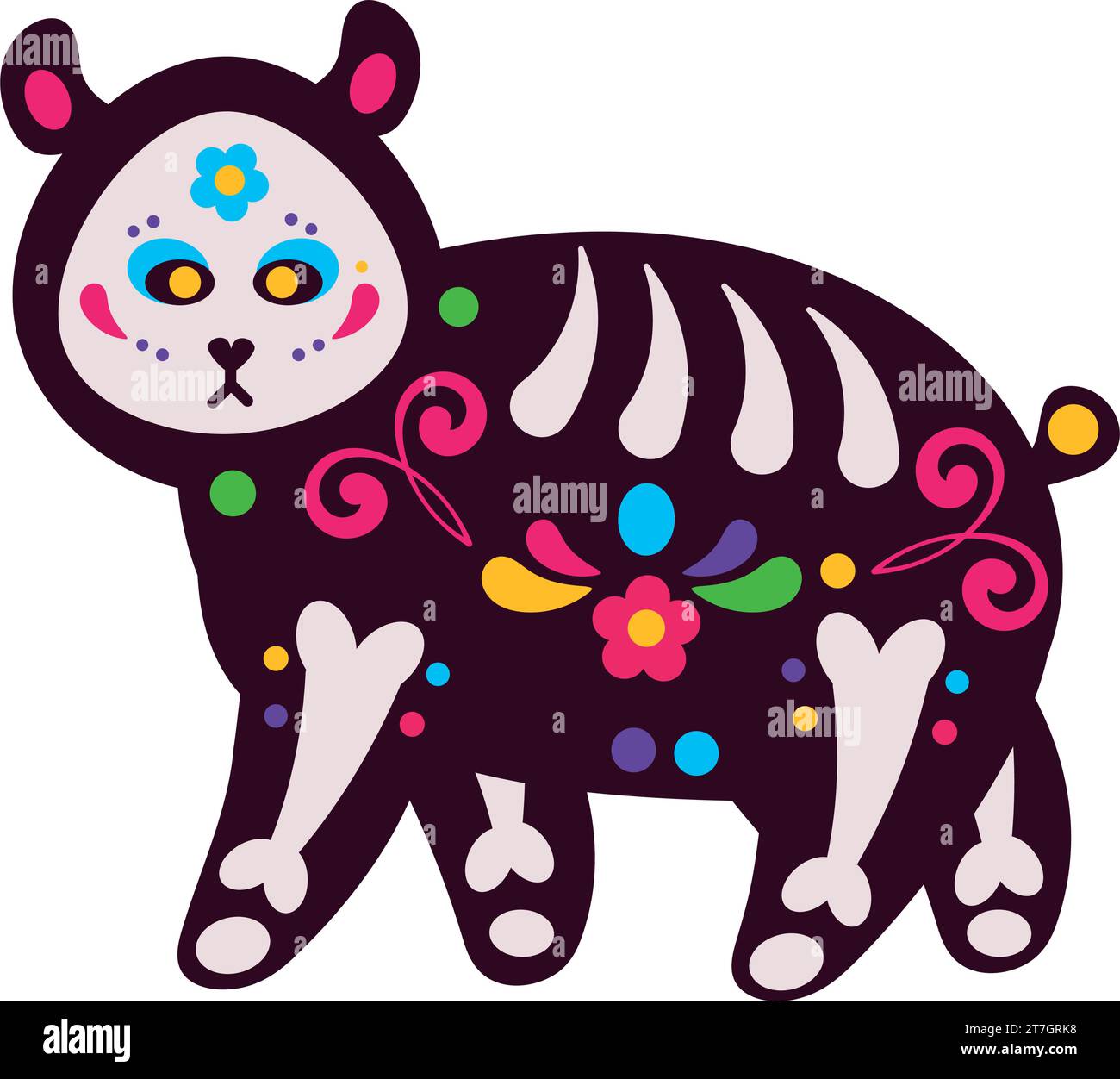 mexico animal bear Stock Vector