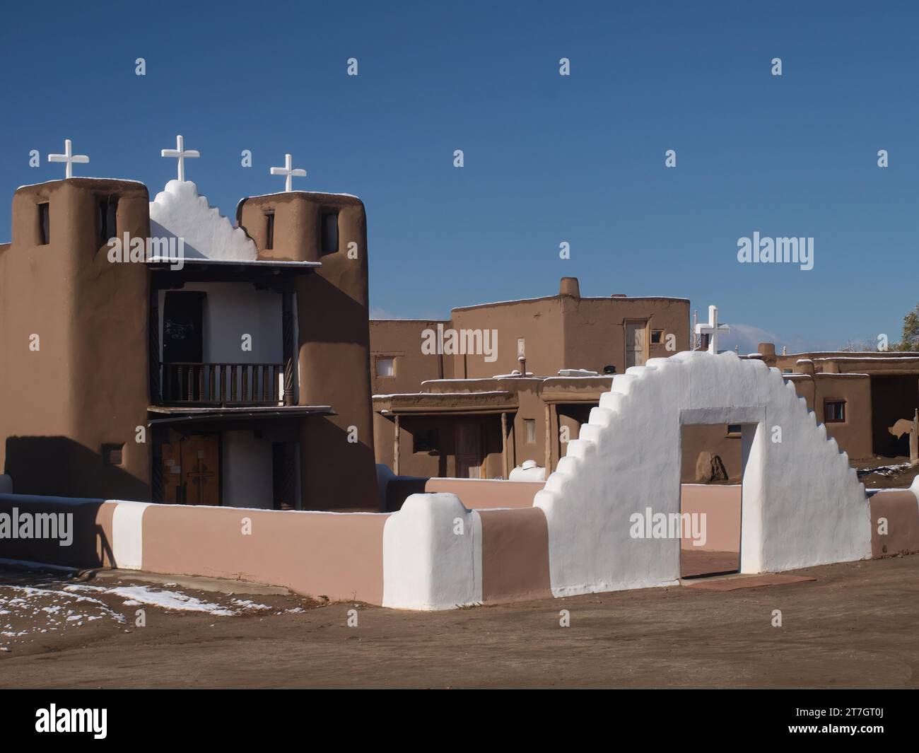 Old church as Taos Pueblo New Mexico Stock Photo - Alamy