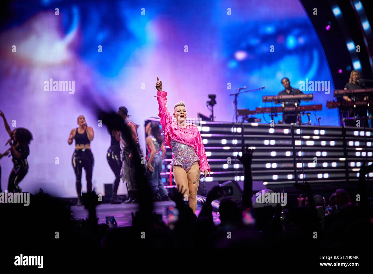 Wednesday, November 15th, 2023. Sunrise, FL, USA. Three-time Grammy Award-winning singer, performer, and international pop icon, P!NK, has announced The TRUSTFALL Tour is coming to Amerant Bank Arena. Credit: Yaroslav Sabitov/YES Market Media/Alamy Live News. Stock Photo