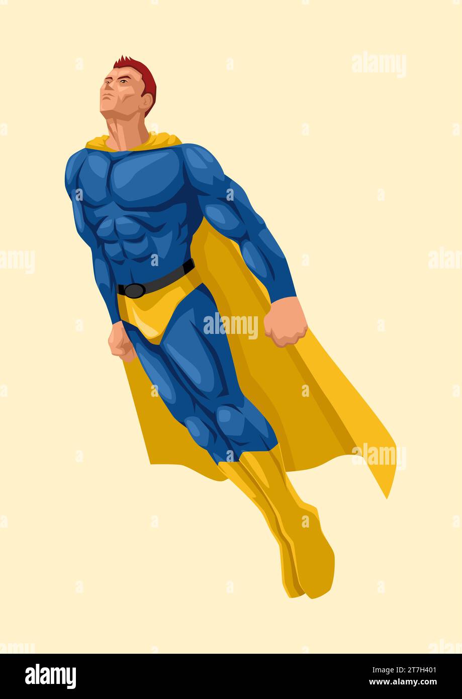 Flying superhero icon cartoon hi-res stock photography and images - Alamy