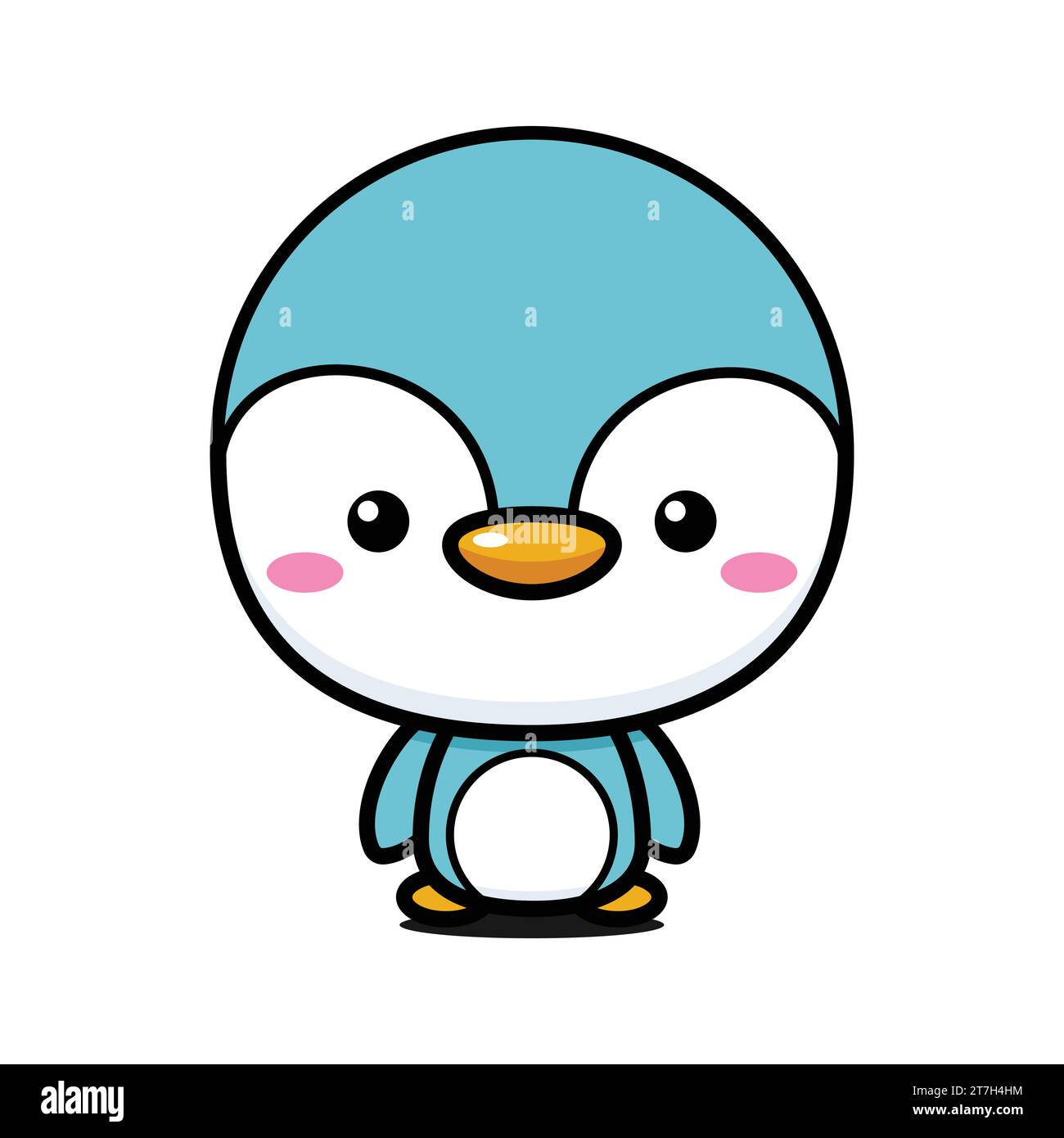 Cute And Kawaii Penguin Character Stock Vector