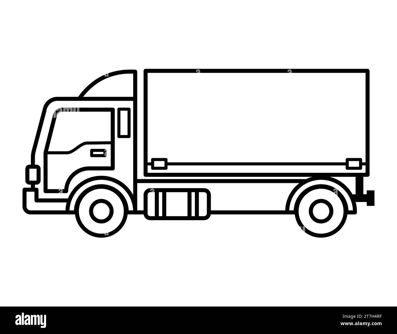 cargo-box-truck-coloring-page-for-children-stock-vector-image-art-alamy