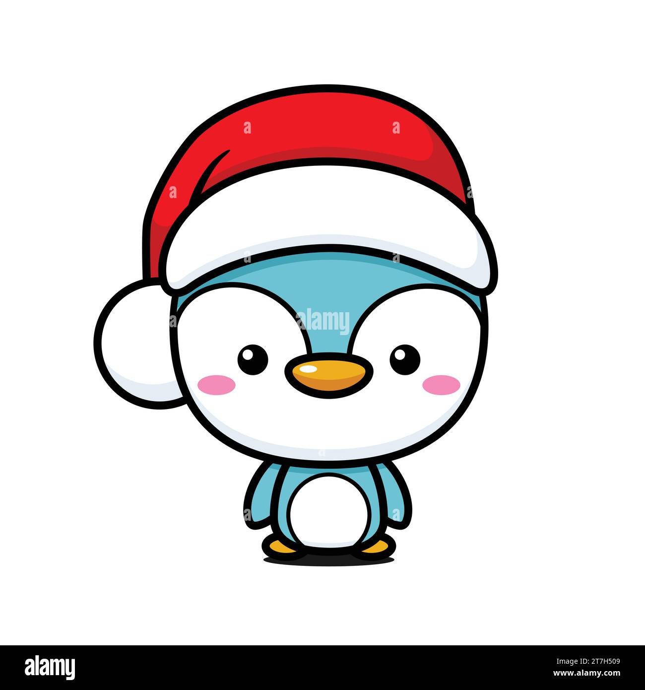 Cute And Kawaii Christmas Penguin Stock Vector