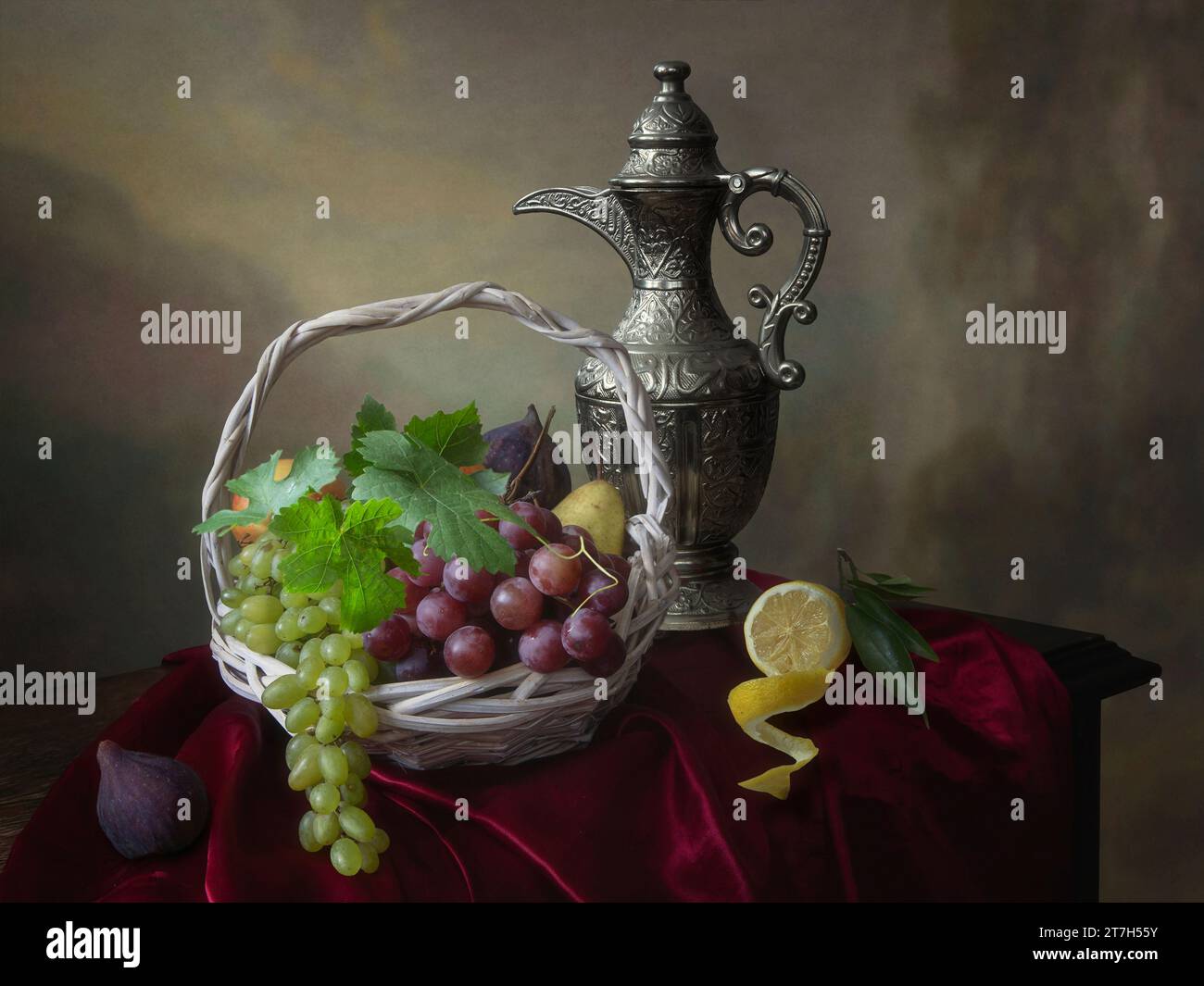 Still life with bouquet of flowers Stock Photo - Alamy