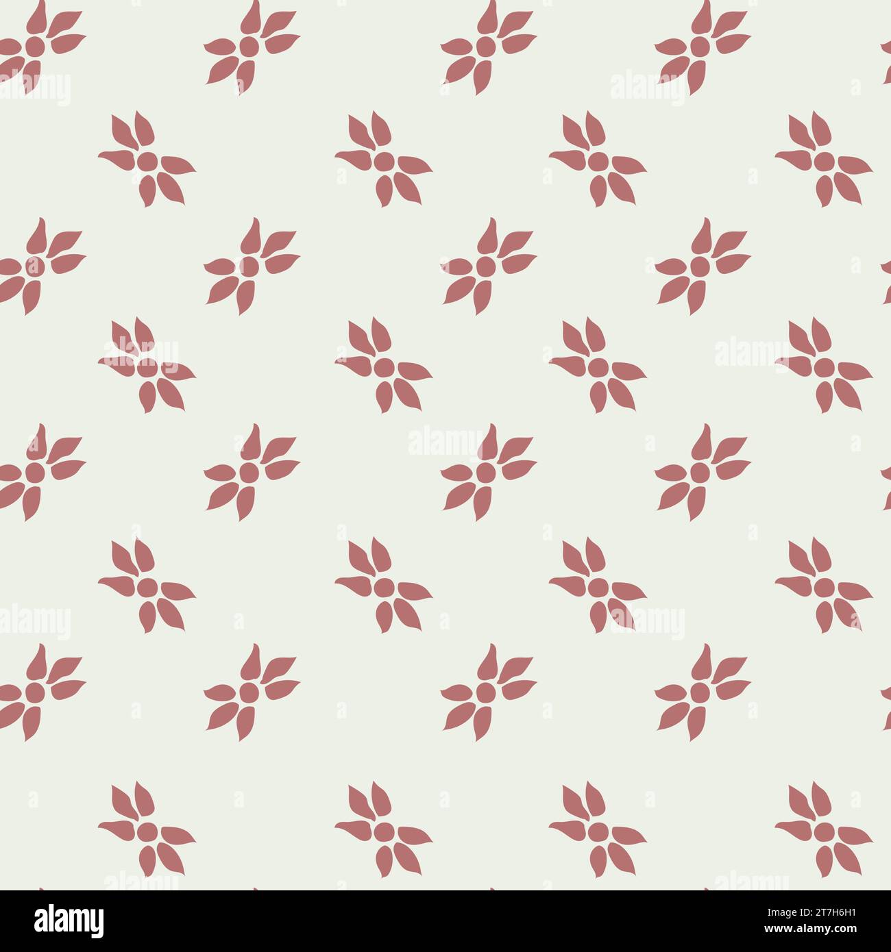Simple floral seamless pattern with flowers vector Stock Vector Image ...