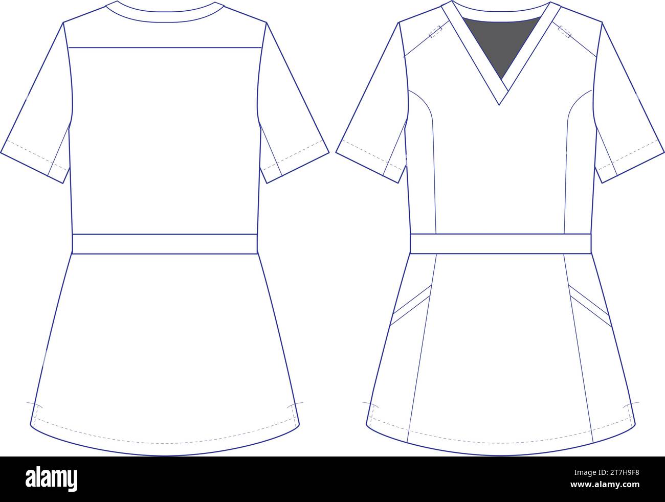 Medical Scrub Suit Design Template Stock Vector Image & Art Alamy