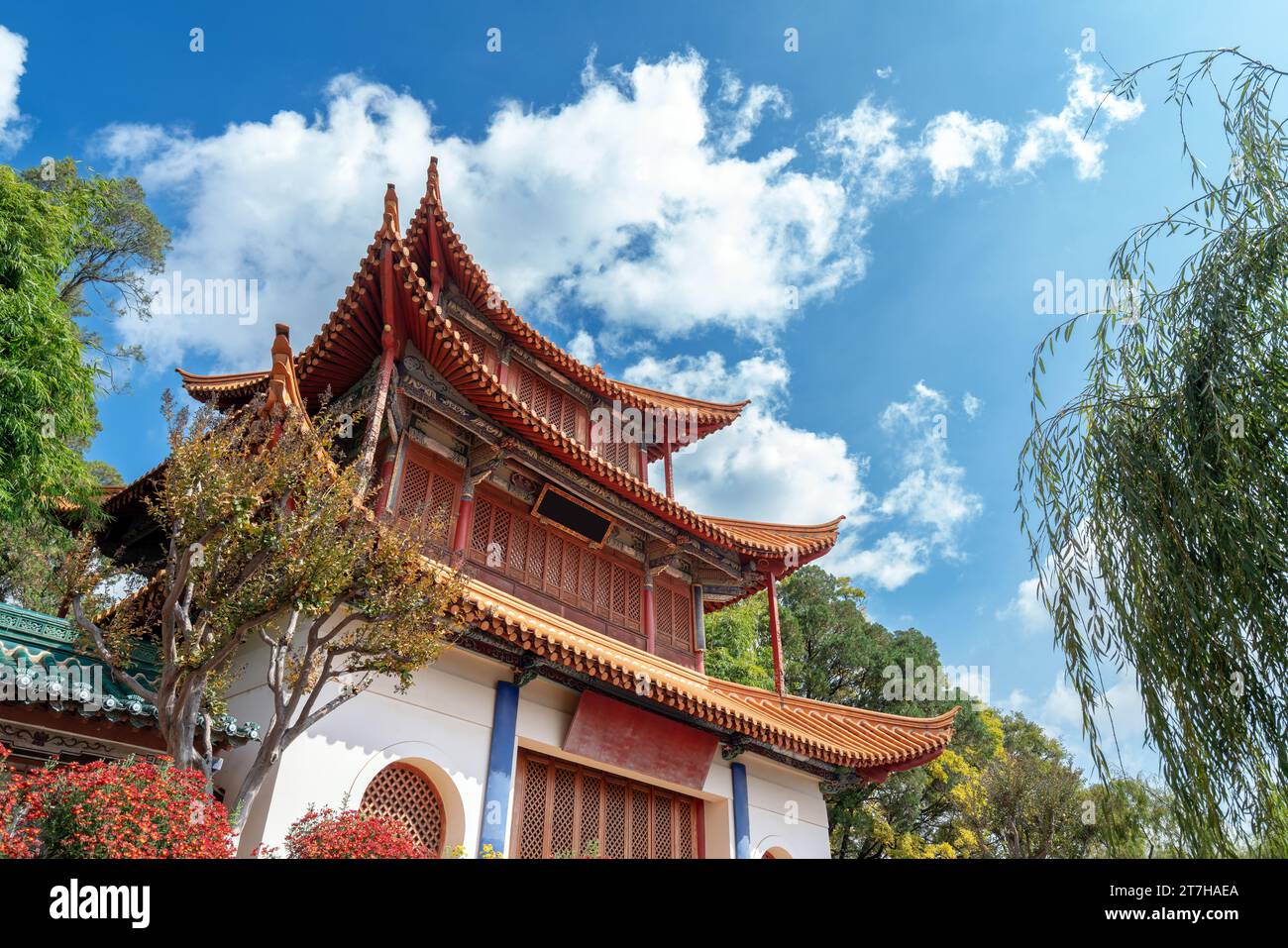 Daguan Tower was built in 1690 and is a key cultural relic protection unit in Yunnan Province. Kunming, Yunnan, China. Stock Photo